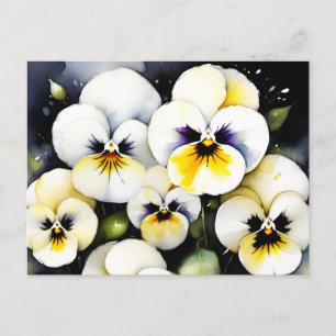 witte slipjes waterverf schilderij briefkaart