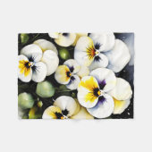  witte slipjes waterverf schilderij fleece deken (Voorkant (Horizontaal))