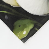  witte slipjes waterverf schilderij fleece deken (Hoek)