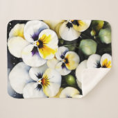  witte slipjes waterverf schilderij sherpa deken (Voorkant (horizontaal))