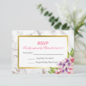 Witte smelttextuur met Magnolias RSVP (Staand voorkant)