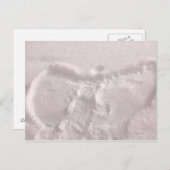 Witte sneeuw bedrukt met een sneeuwengel briefkaart (Voorkant / Achterkant)