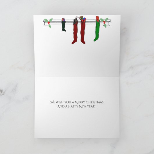 Witte Sneeuw en Gouden Zonlicht Vakantiekaart  Feestdagen Kaart (Binnen)