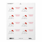  witte sneeuw Glitter Kerstfeestdag Etiket (Full Sheet)