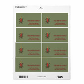  witte sneeuw kerstboom kersenvakantie etiket (Full Sheet)