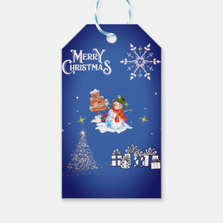 Witte sneeuw Kerstmis Cadeaulabel