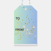 Witte sneeuw Kerstmis Cadeaulabel (Achterkant)