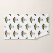Witte Sneeuw Kerstuil Bad Handdoek (Handdoek)