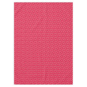 witte sneeuw op rode achtergrond kerst tafelkleed (Voorkant)