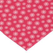 witte sneeuw op rode achtergrond kerst tafelkleed (Gekanteld)