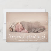 Witte sneeuw | Seizoenen Vergroeten Fotovakantieka Feestdagenkaart (Voorkant)