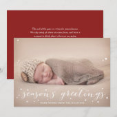 Witte sneeuw | Seizoenen Vergroeten Fotovakantieka Feestdagenkaart (Voorkant / Achterkant)