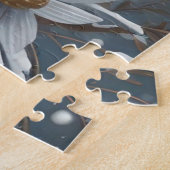 witte sneeuw uil winter legpuzzel (Zijkant)