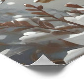 witte sneeuw uil winter poster (Hoek)