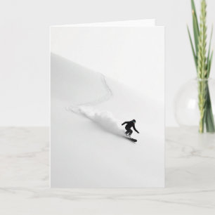 Witte Sneeuw Verjaardagskaart Kaart