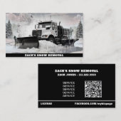 *~* Witte Sneeuw Verwijdering Sneeuwploeg Vrachtwa Visitekaartje (Voorkant / Achterkant)