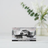 *~* Witte Sneeuw Verwijdering Sneeuwploeg Vrachtwa Visitekaartje (Staand voorkant)