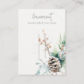 Witte Sneeuw Winter Bessen Haarspeld Display Houde Visitekaartje (Voorkant)