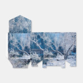 Witte sneeuw winter bruiloft gunst doos bedankdoosjes (Uitgevouwen)