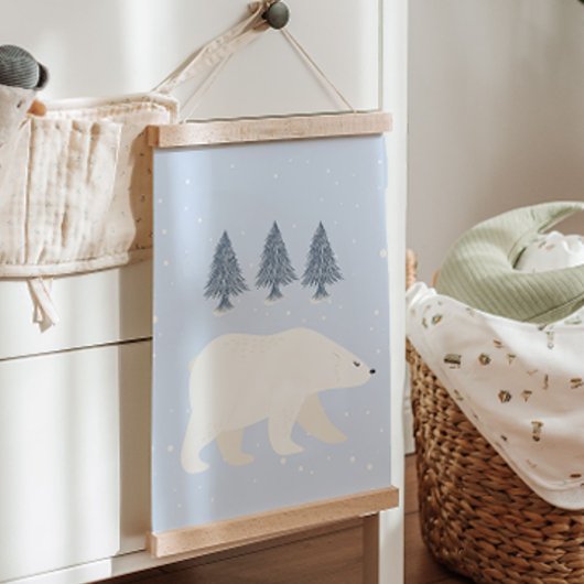 Witte Sneeuw Winter Polar Beer Kwekerij Wanddecor Hangend Wandkleed