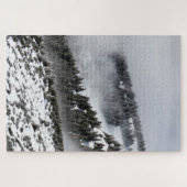 Witte sneeuwbedekking bergzijde legpuzzel (Horizontaal)