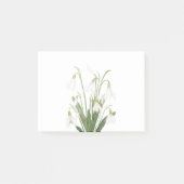 witte sneeuwbloem botanische waterverf post-it® notes (Voorkant)