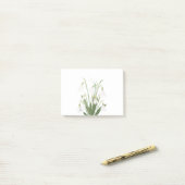 witte sneeuwbloem botanische waterverf post-it® notes (Op bureau)
