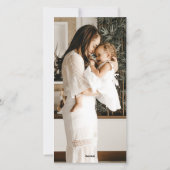 Witte sneeuwbomen Fotokerstgroeten Feestdagenkaart (Achterkant)