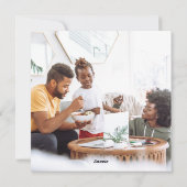 Witte sneeuwbomen Fotokerstgroeten Feestdagenkaart (Achterkant)