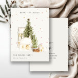 Witte sneeuwbomen Logo kerstgroeten Feestdagenkaart<br><div class="desc">Als u nog meer aanpassingen nodig hebt,  kunt u mij op yellowfebstudio@gmail.com vrij klikken.</div>