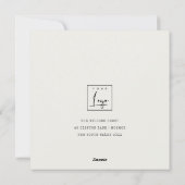 Witte sneeuwbomen Logo kerstgroeten Feestdagenkaart (Achterkant)