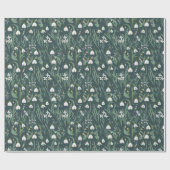 Witte sneeuwklokjes bloemen cadeaupapier (Vlak)