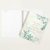 Witte sneeuwkloktakken met achtergrond handverf planner (Display)