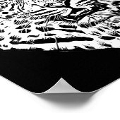 Witte sneeuwkop Oerwouden Kunst Poster (Hoek)