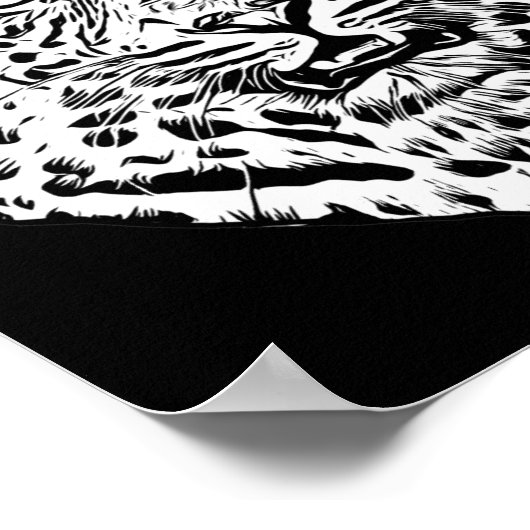 Witte sneeuwkop Oerwouden Kunst Poster (Hoek)