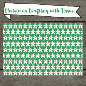 Witte sneeuwpakken op Groenboek Tissuepapier