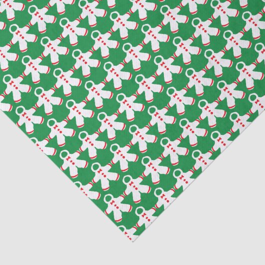 Witte sneeuwpakken op Groenboek Tissuepapier (Detail)