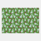 Witte Sneeuwpintak met kegel Inpakpapier Vel (Voorkant 2)