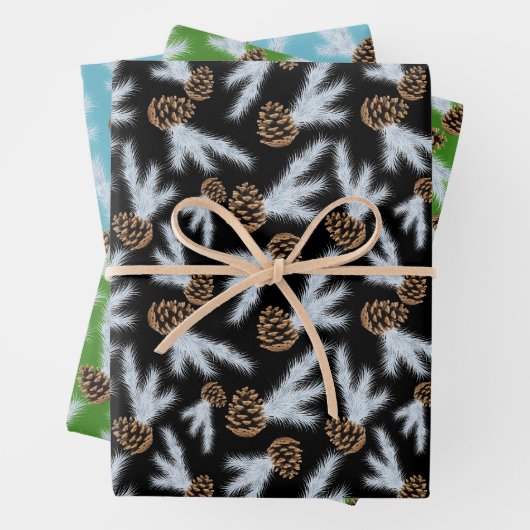 Witte Sneeuwpintak met kegel Inpakpapier Vel (In situ)