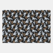 Witte Sneeuwpintak met kegel Inpakpapier Vel (Voorkant)