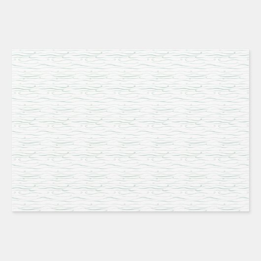 Witte sneeuwstorm, zeeblauw, turkooizen inpakpapier vel (Voorkant 3)