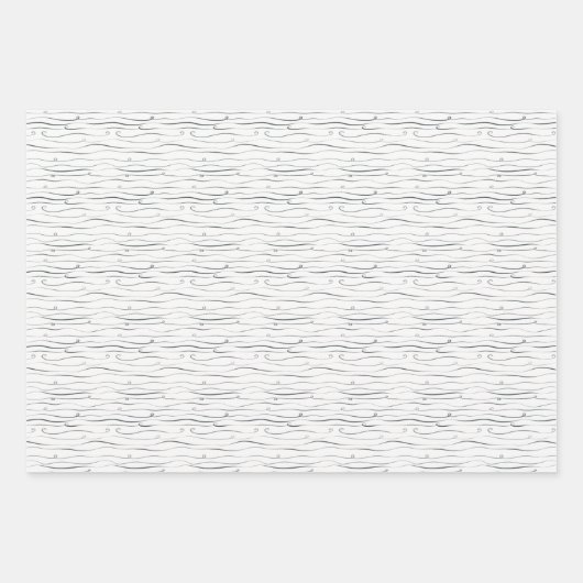 Witte sneeuwstorm, zeeblauw, turkooizen inpakpapier vel (Voorkant)