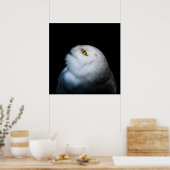 Witte Sneeuwuil in de Winter Poster (Keuken)