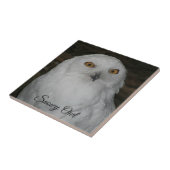 Witte Sneeuwuil Natuur Foto Tegeltje (Zijkant)