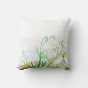 Witte sneeuwval, Galanthus nivalis Illustratie Kussen