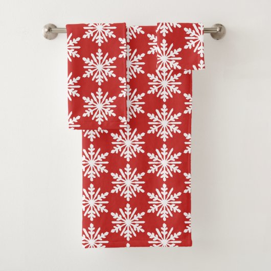 Witte sneeuwvlok bad handdoek (Insitu)