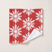 Witte sneeuwvlok bad handdoek (Wasdoekje)