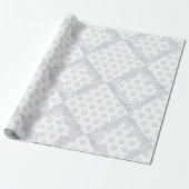 witte sneeuwvlok cadeaupapier (Uitgerold)