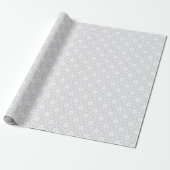 witte sneeuwvlok cadeaupapier (Uitgerold)