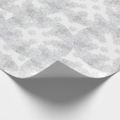 witte sneeuwvlok cadeaupapier (Hoek)